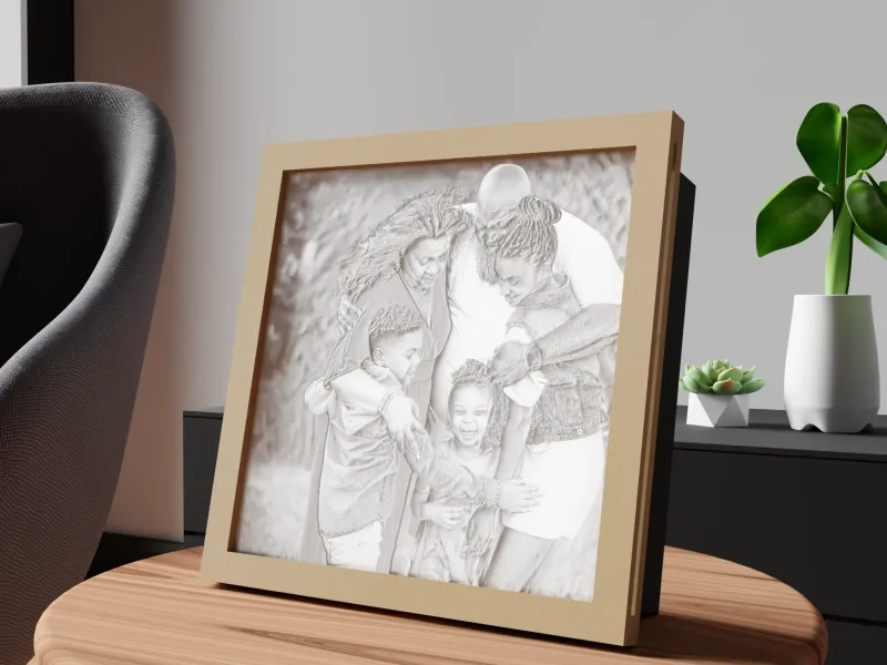 Moldura Luminosa para Litofania Memory Glow 20x20 cm