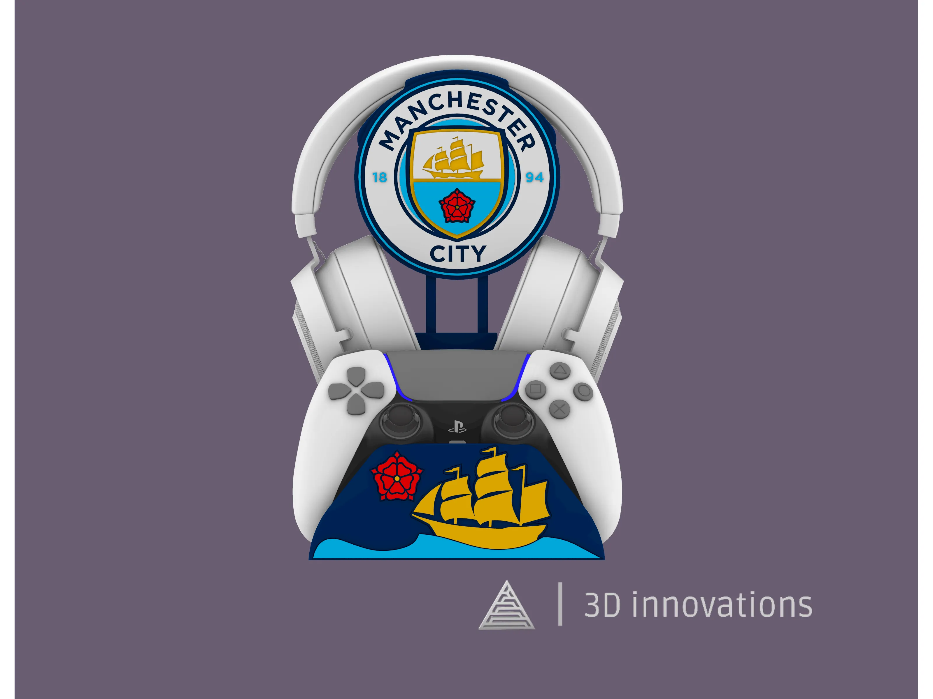 MANCHESTER CITY SUPPORT HEADPHONE JOYSTICK PS5/PS4