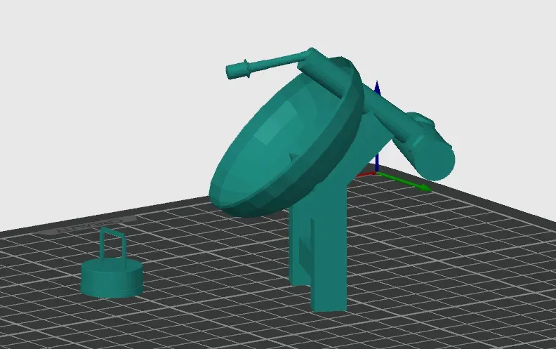 Solar Kitchen model with a pot