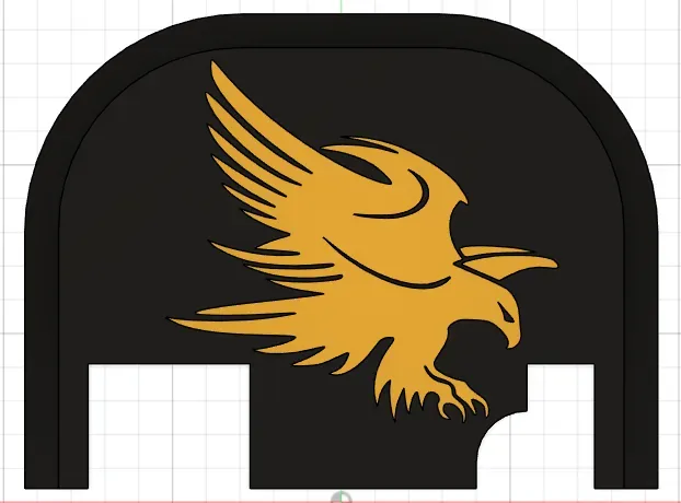engraved eagle slide plate