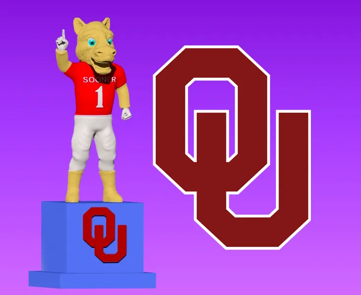 NCAA - Oklahoma Sooners mascot statue - 3d Print