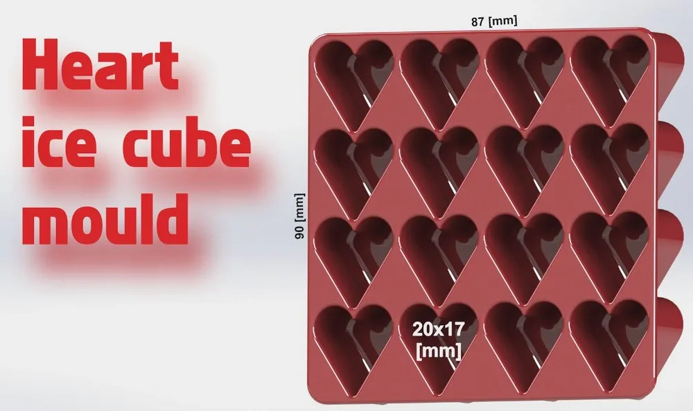 Heart ice cube maker