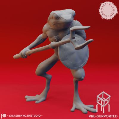 Bullywug - Tabletop Miniature (Pre-Supported) 3d model