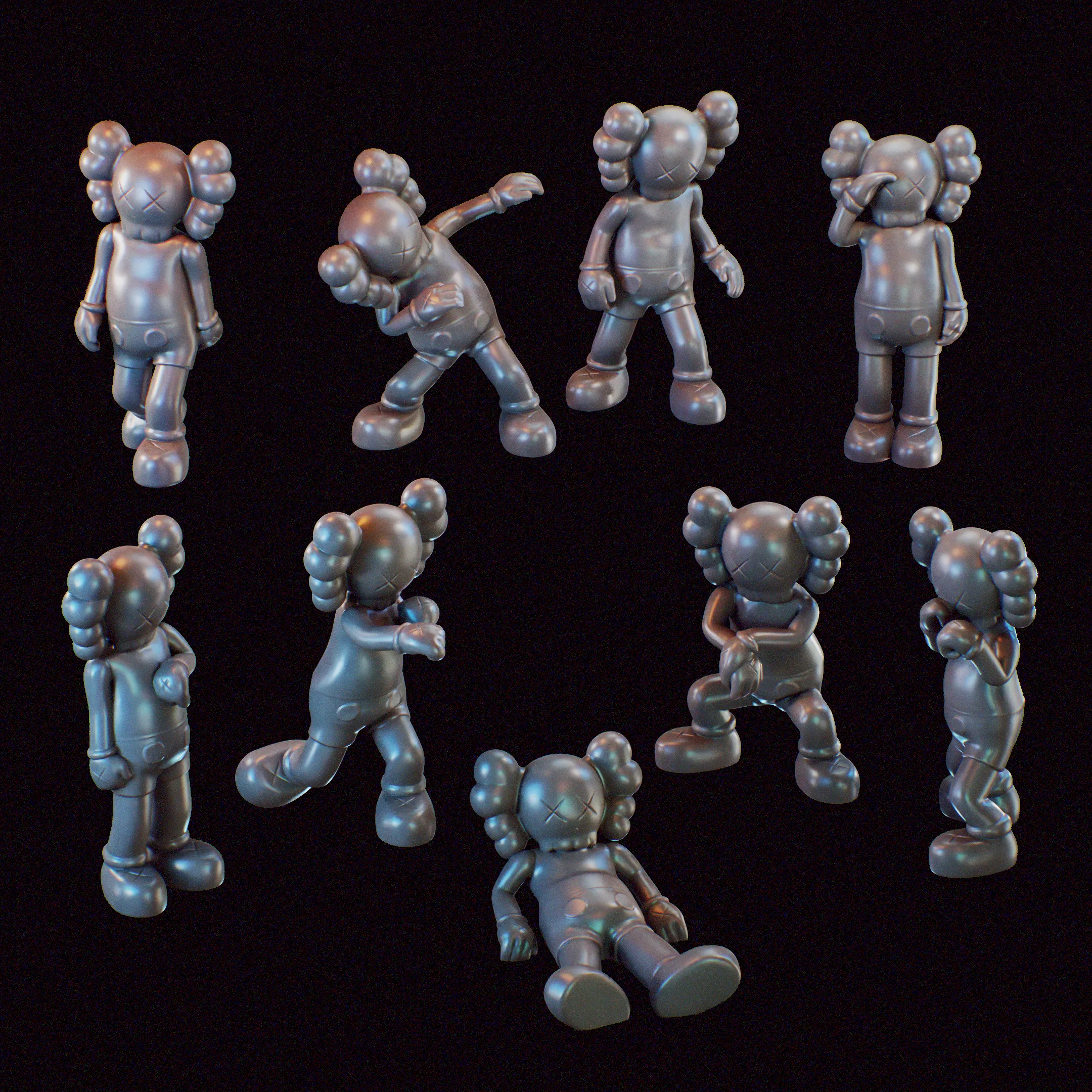 Kaws Companion x 9 mega pose bundle pack