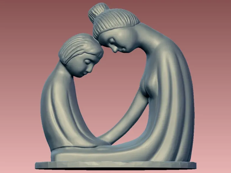 Mother-Daughter- Decor - 3D print