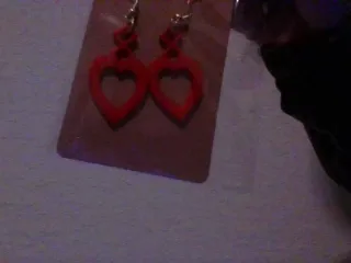 Double Diamond Heart Earrings