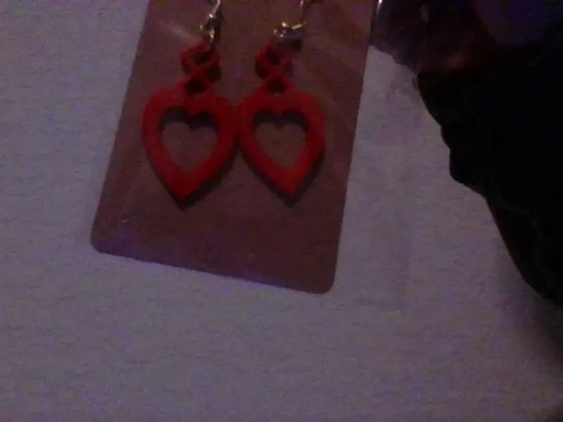 Double Diamond Heart Earrings