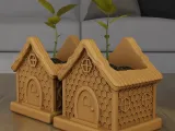 Cozy Bee Cottage Planter STL 3D Printable Model-2