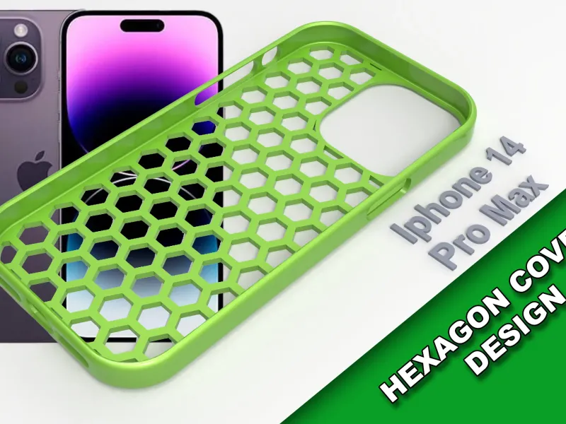 iPhone 14 Pro Max - Coque de protection design hexagonal