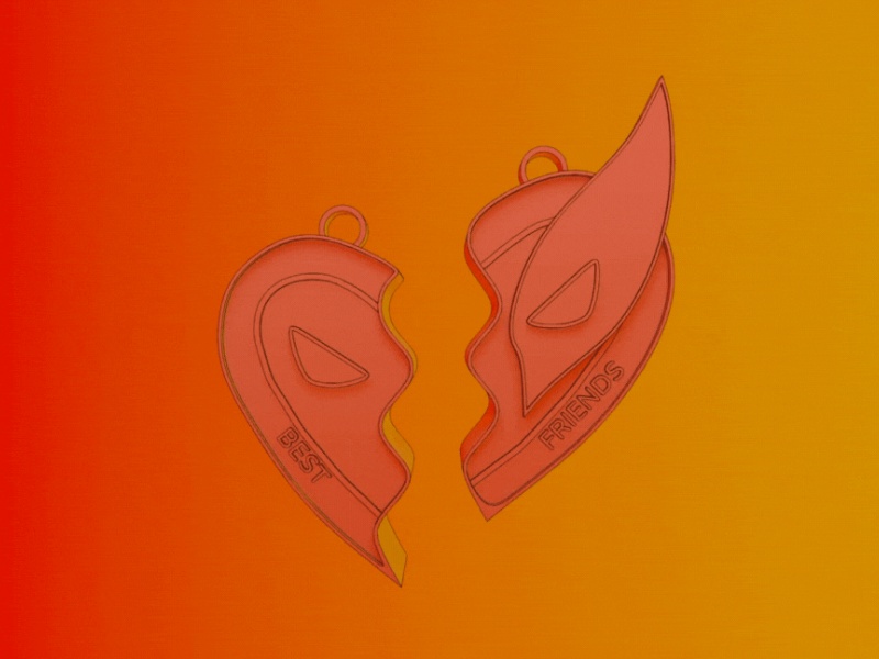Llavero Corazón Deadpool 3