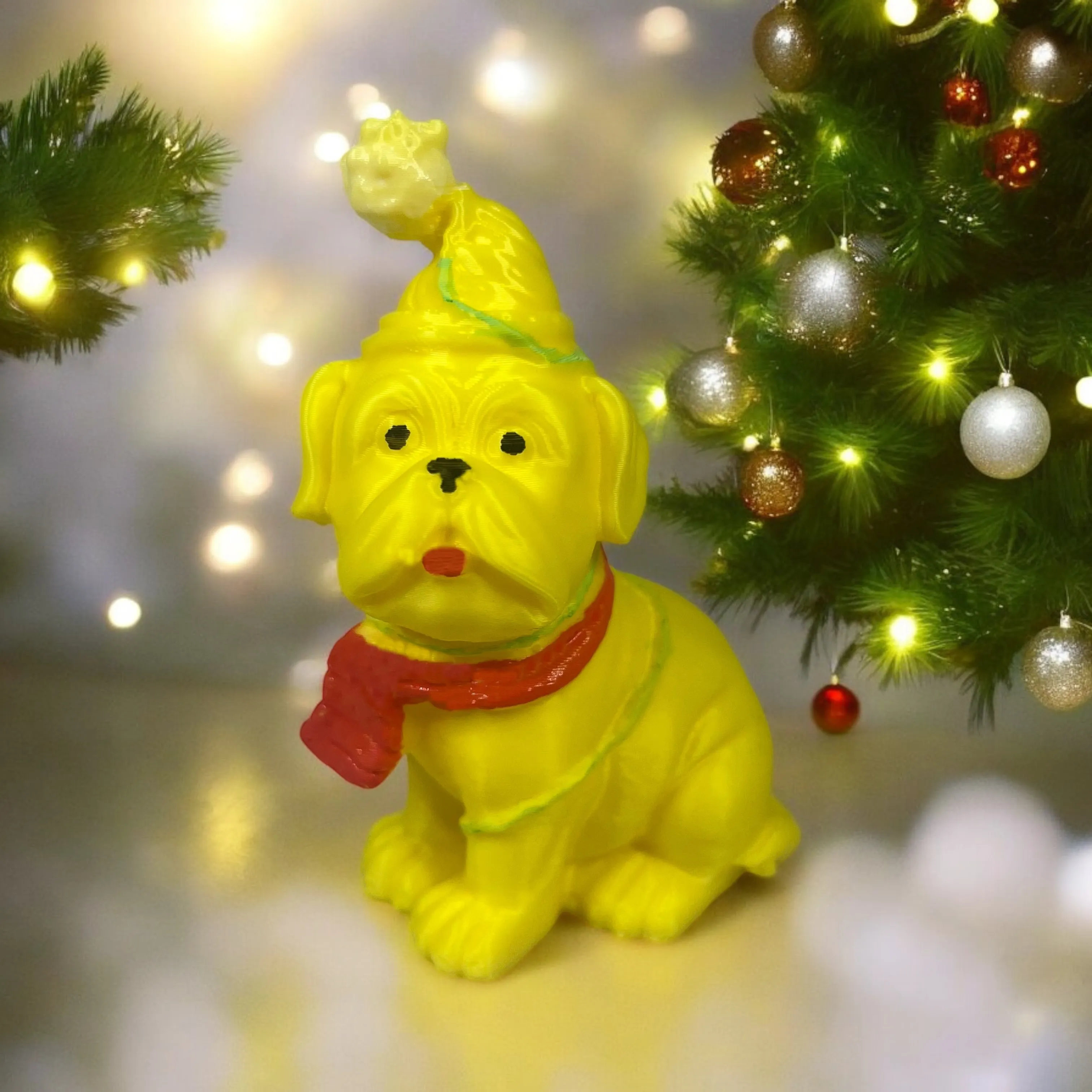 Carlin Christmas Dog