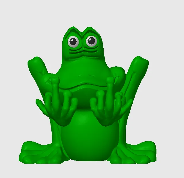 cute middle finger frog