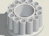 Special pen holder with 14 grooves. STL Version:- 0.27 -2