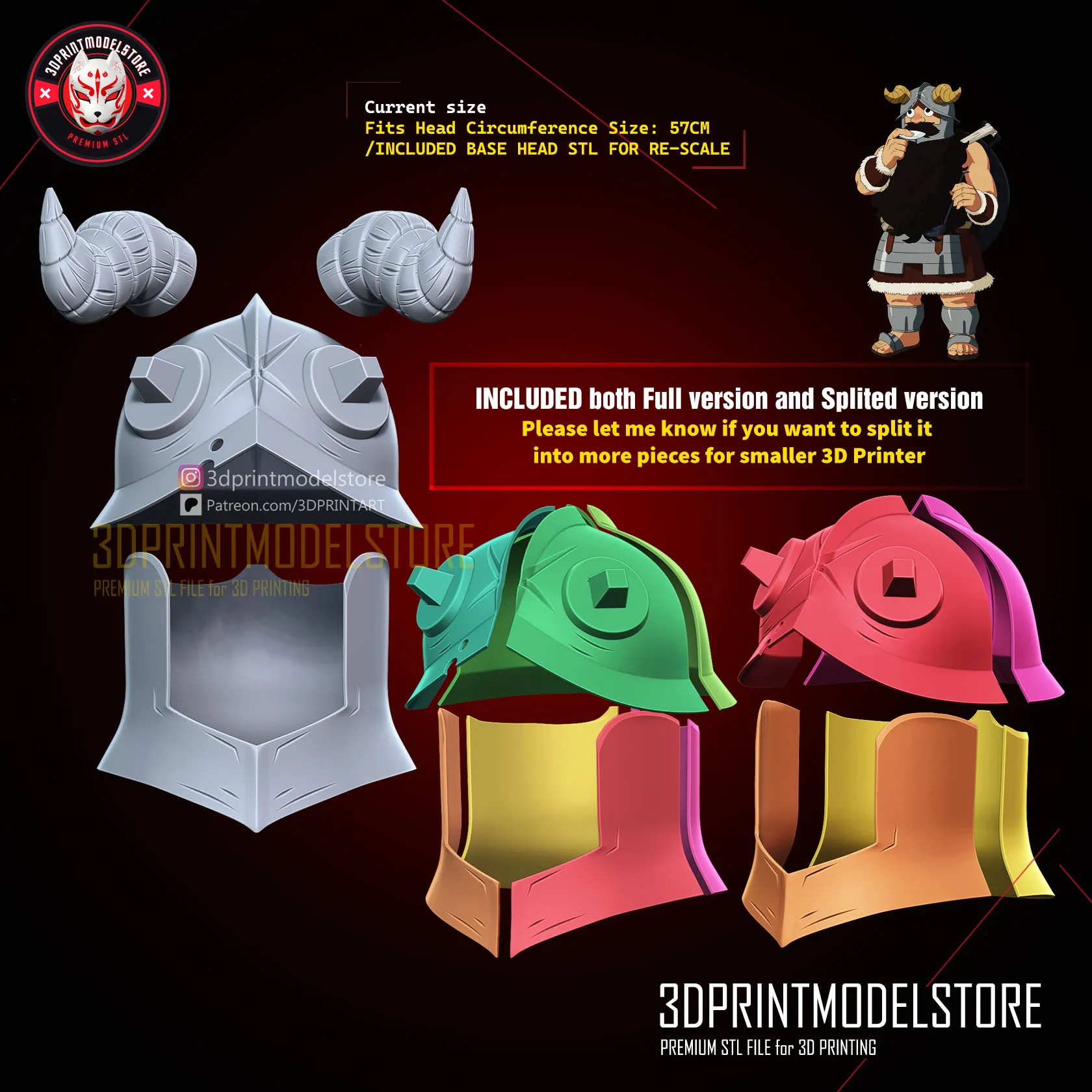 Senshi Helmet - Dungeon Meshi Delicious -Premium STL Cosplay
