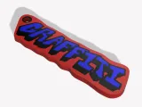 graffiti multicolour keychain-2