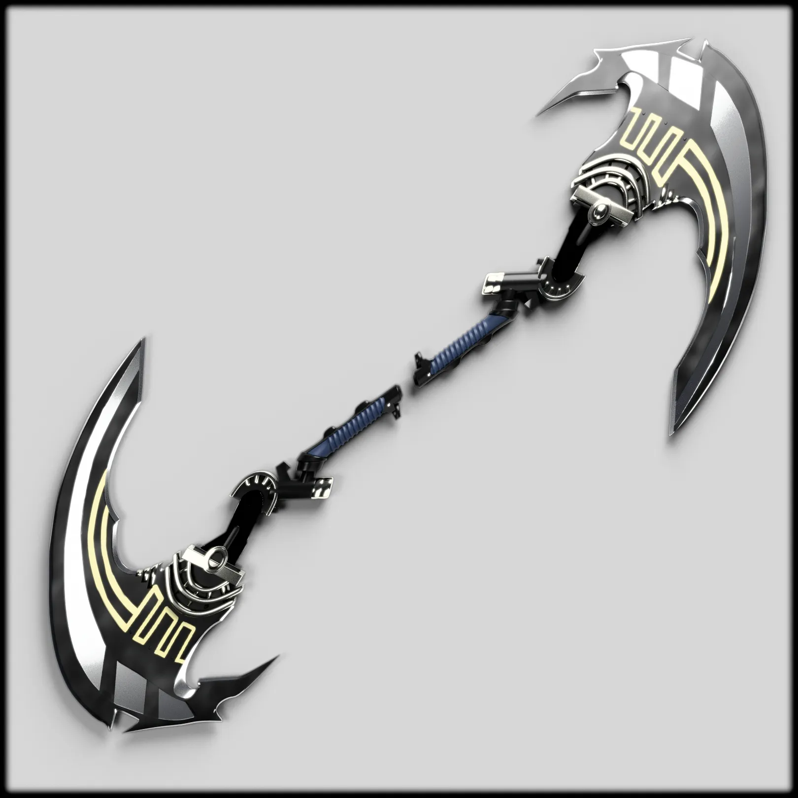 Twin Viper 3D Model - Final Fantasy VII Weapon | 3D models download |  Creality Cloud, image size:1620x1620