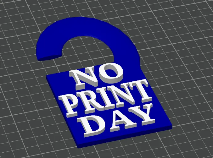 No Print Day sign