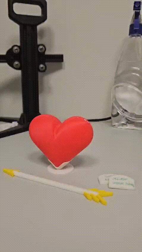 Valentines Day Heart with Arrow mechanical sculpture with me