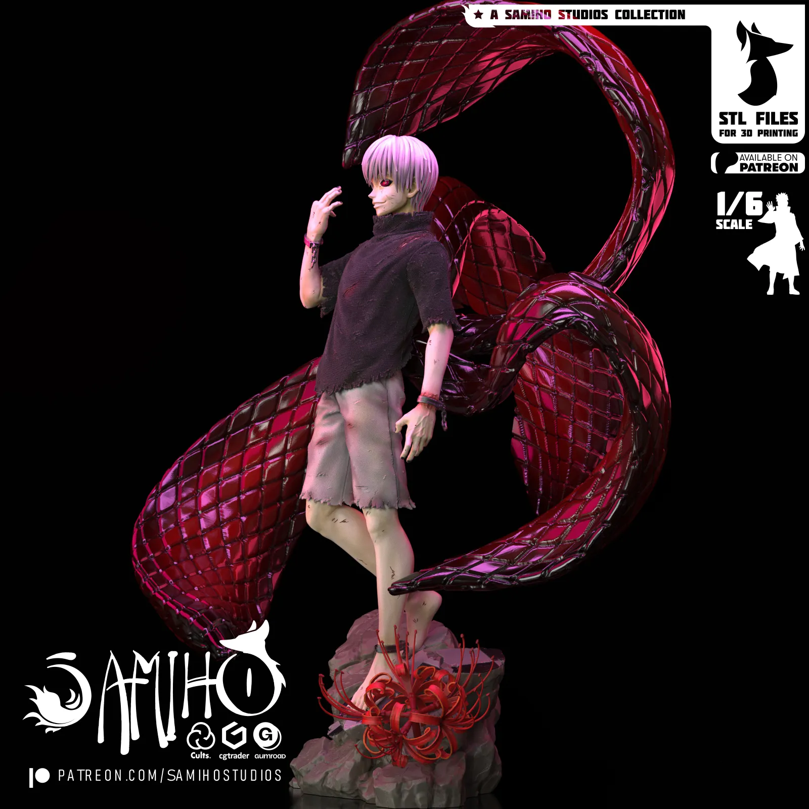 Samiho Studios - Kaneki Ken: STLs ready for printing