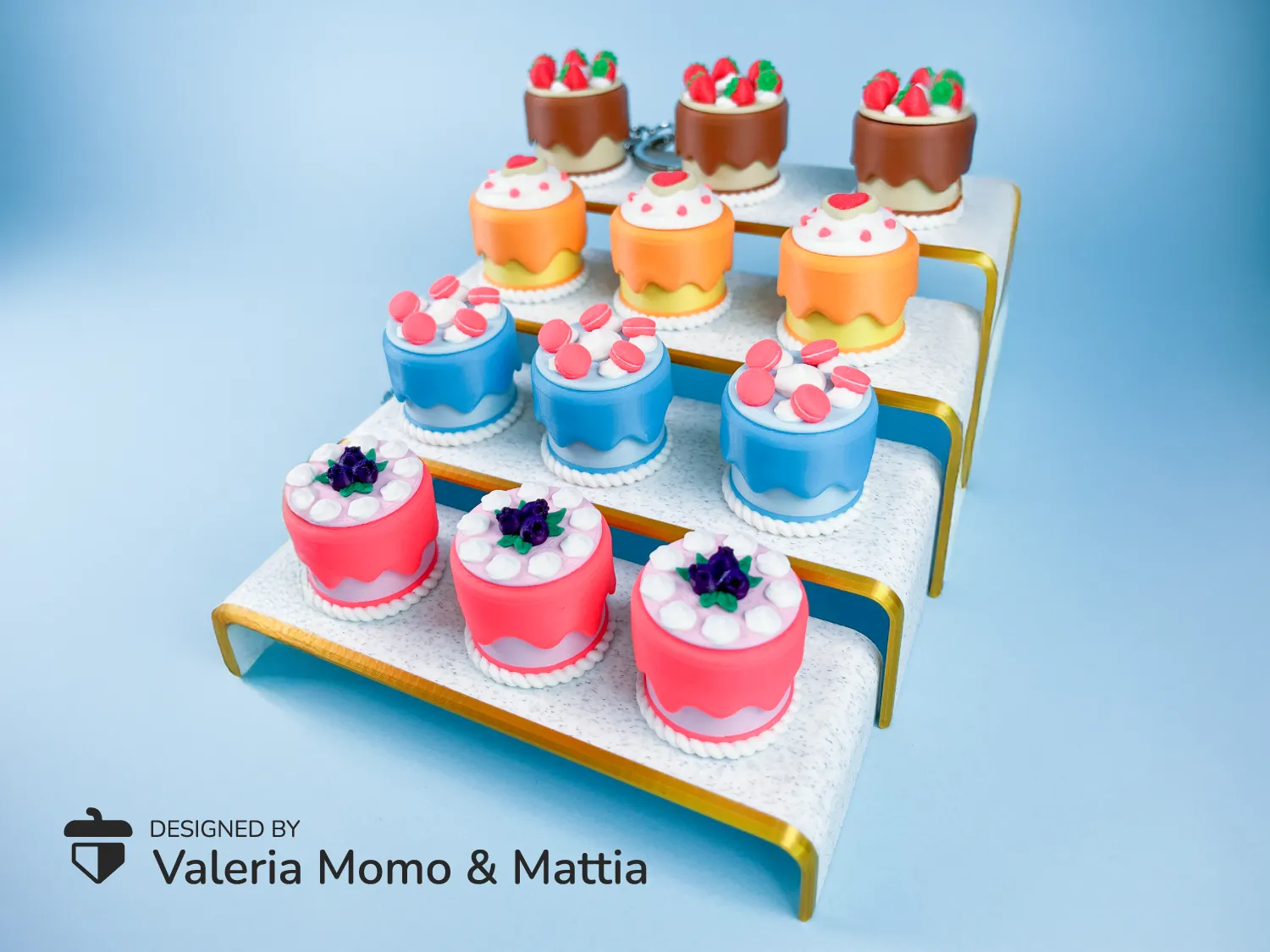 Clicker Cake Keychain, 5 varieties, Pi-Day, Clicky Toy!