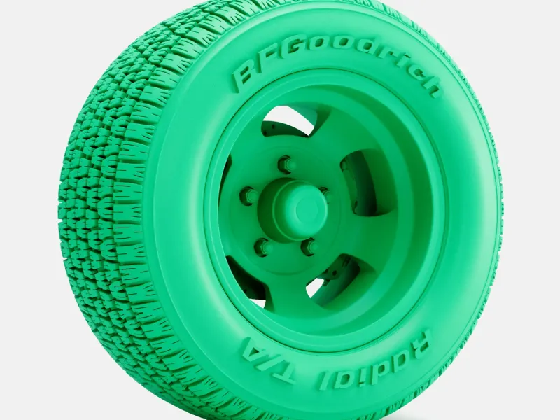 scala 1/24, ruota 15x10 US Indy Mag, pneumatico BFGoodrich Radial