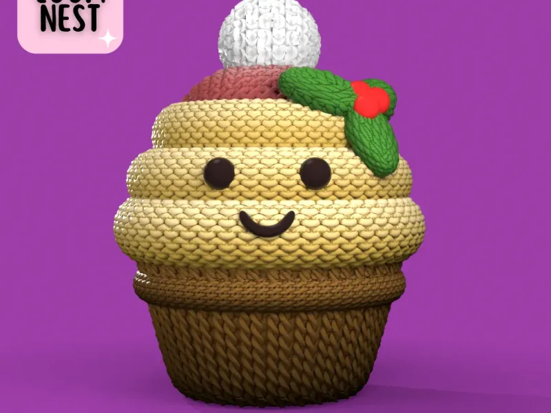 Muffin Knitted - Crochet - Kitchen Decoration - No Supports