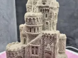 Christmas Village Lighted Castle with LED Wrap Around Pole-6