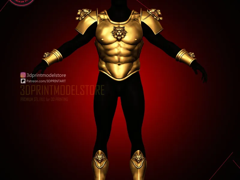 Roman Muscle Armor Tiger Set - Premium STL for Cosplay