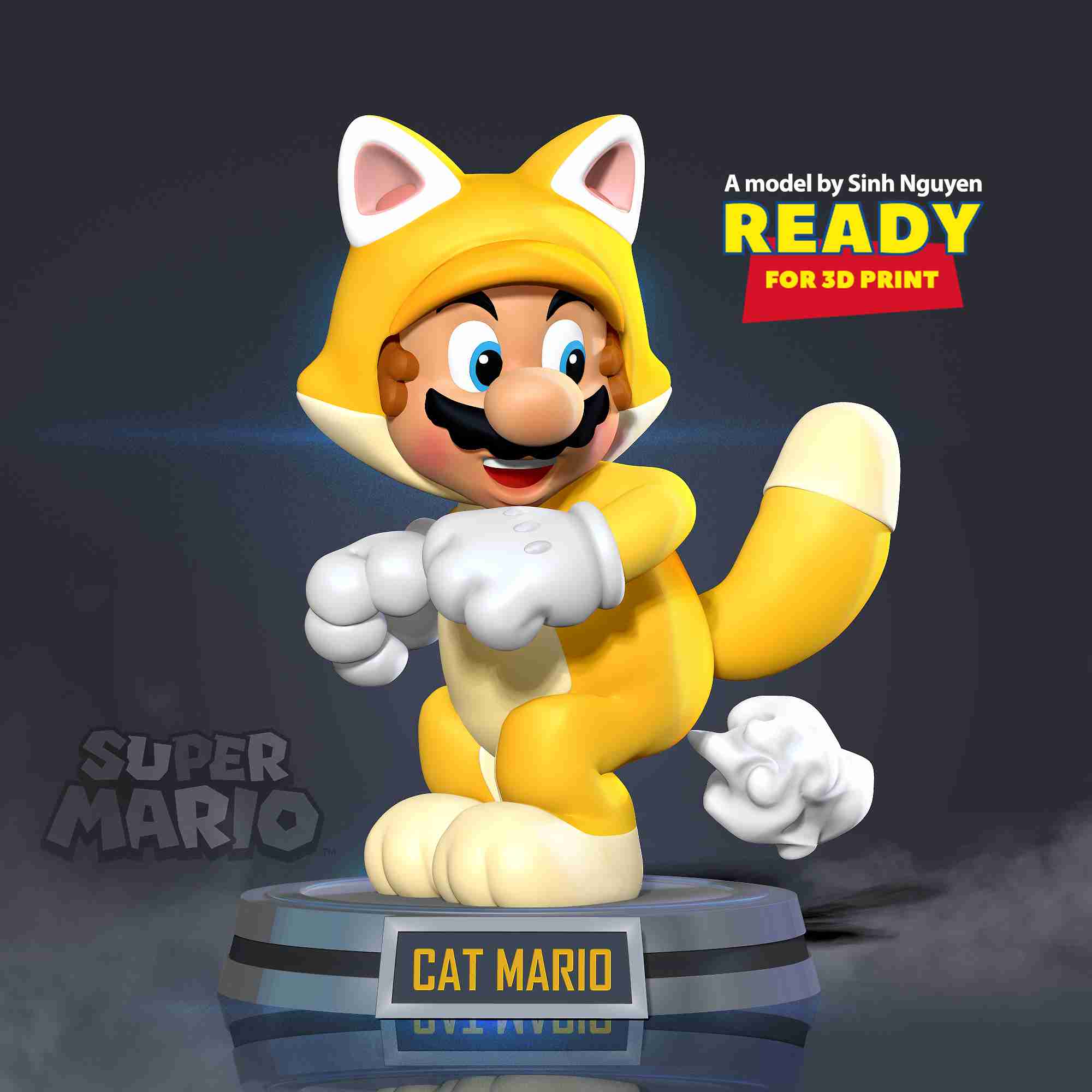 Cat Mario, 3D models download