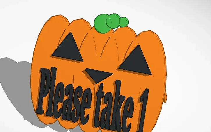 Please Take One Halloween Sign