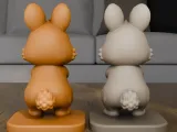 Cute Bunny STL 3D Print Model Rabbit Figurine-4