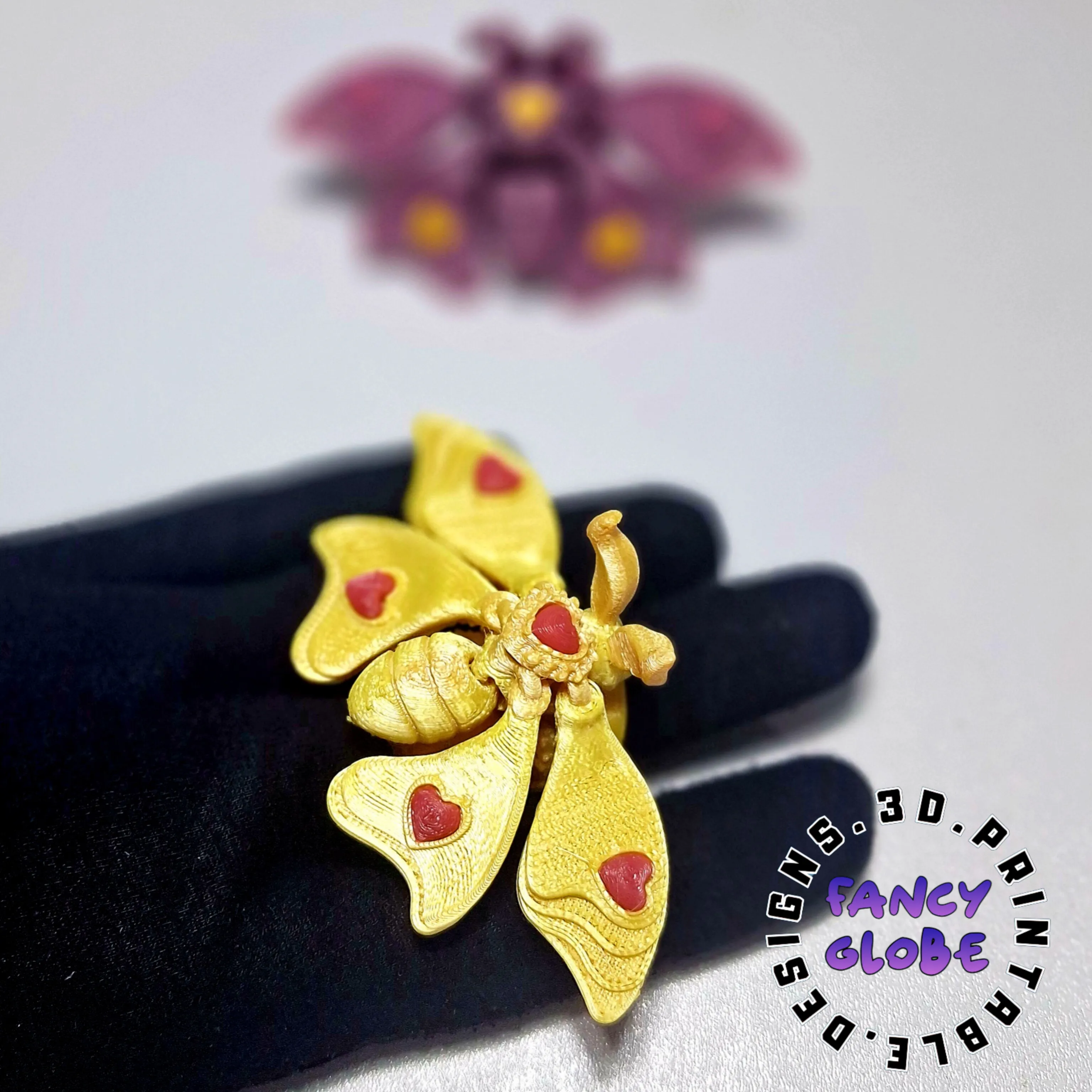 Sweat Hear Moth Ring (Valentine's Day Accessory)