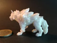 Ice Wolf - Monstrous Creature - PRESUPPORTED - 32mm Scale-1