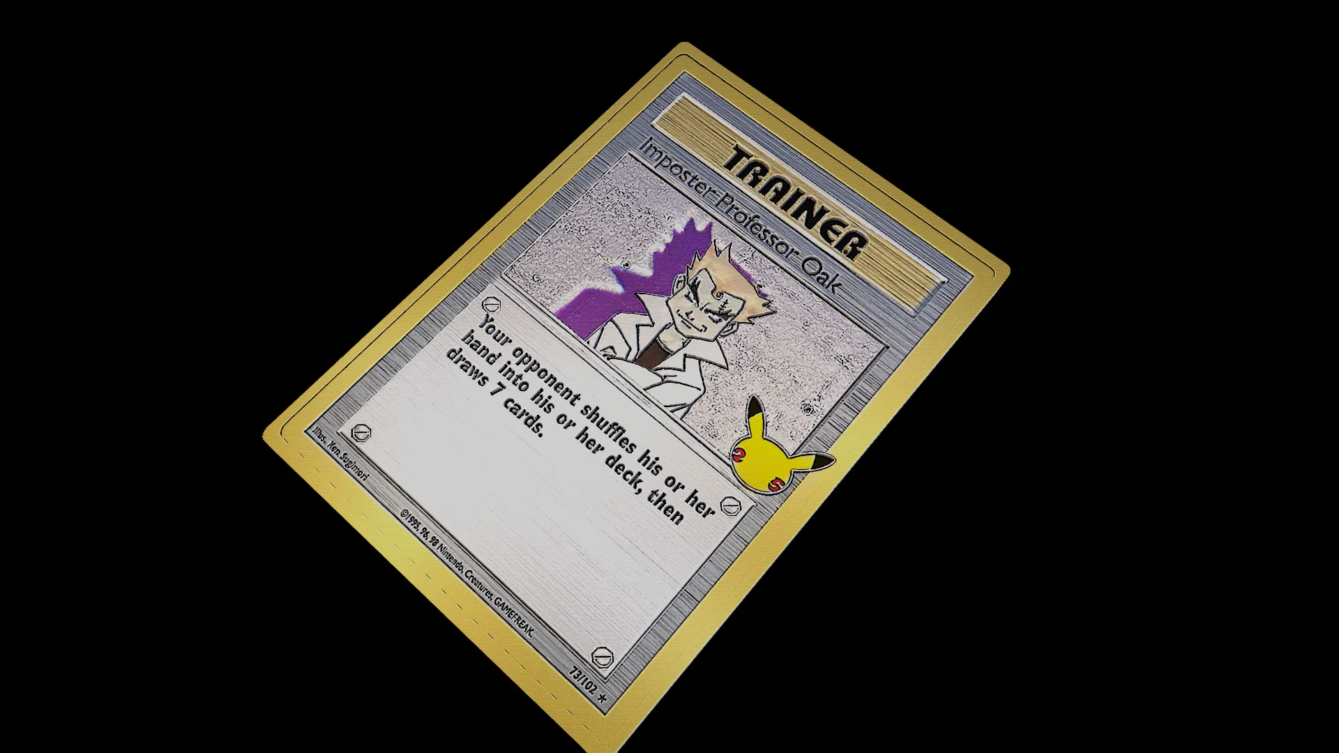 Imposter Professor Oak - rare Pokemon card