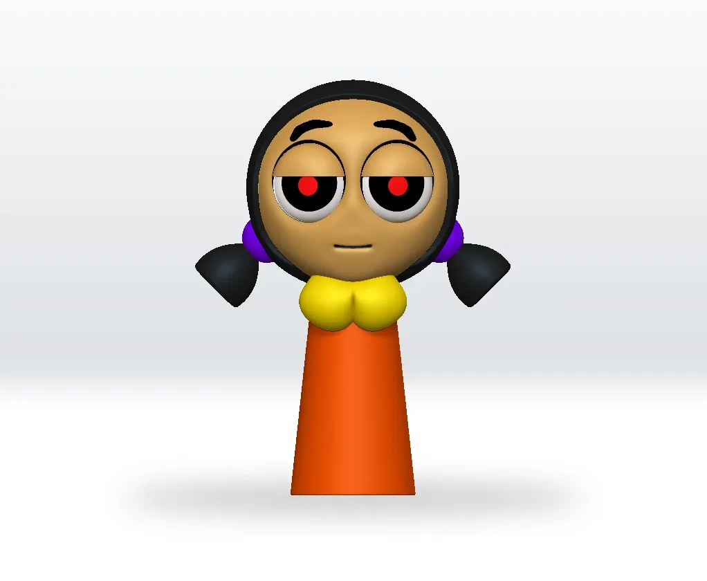 Sprunki doll Squid game STL 3D Character Fanart