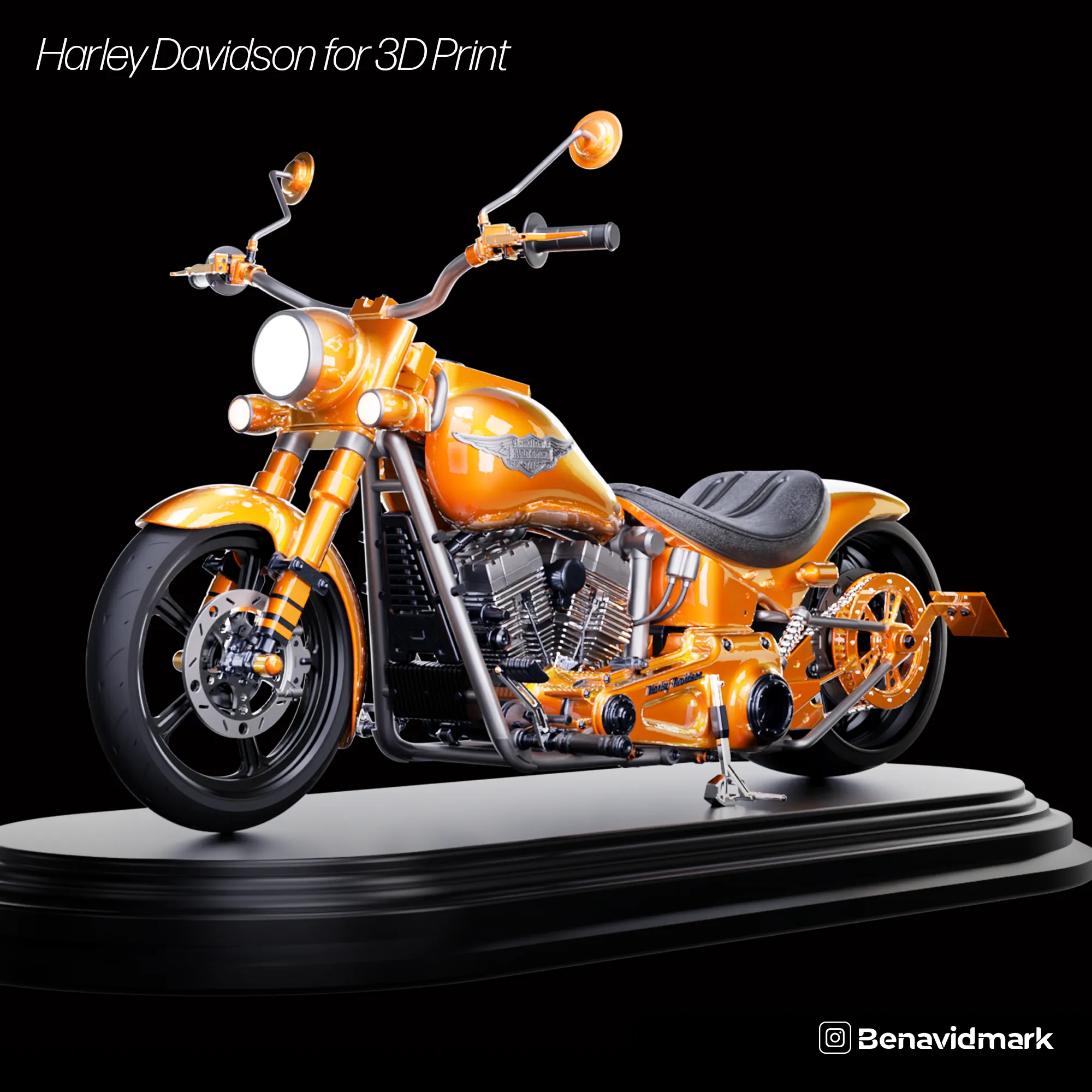 Motorcycle 3d print / Harley Davidson 3D Model for 3D Print