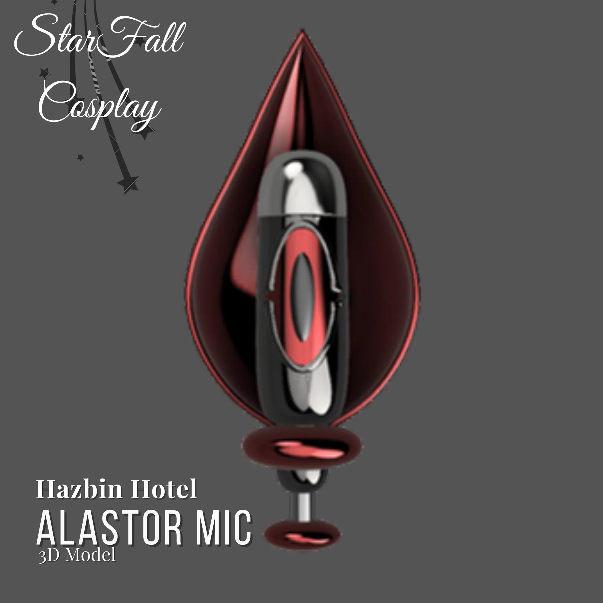 Alastor Mic Staff Hazbin Hotel