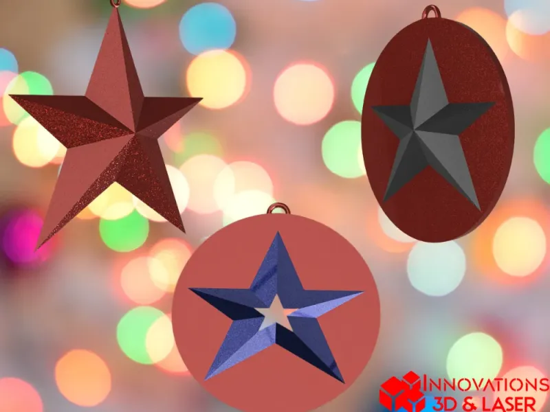 Christmas Star Ornament Set (3 Models)
