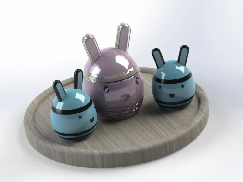 3D Bunny Egg STL File – Easter Basket