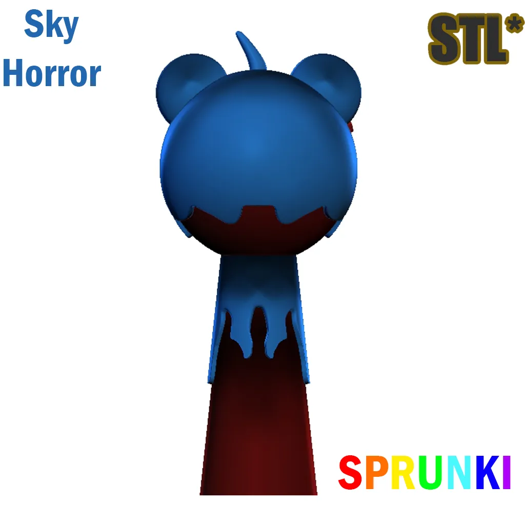 3D Sprunki Incredibox Humanized Sky Horror Sprunki STL 3D