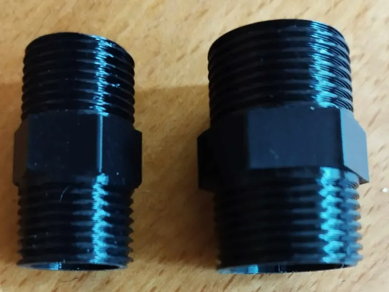 racor de 1/2 y 3/4 con rosca según iso 228-1
