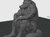 Modèle 3D du mème du Loup-garou Alpha-1