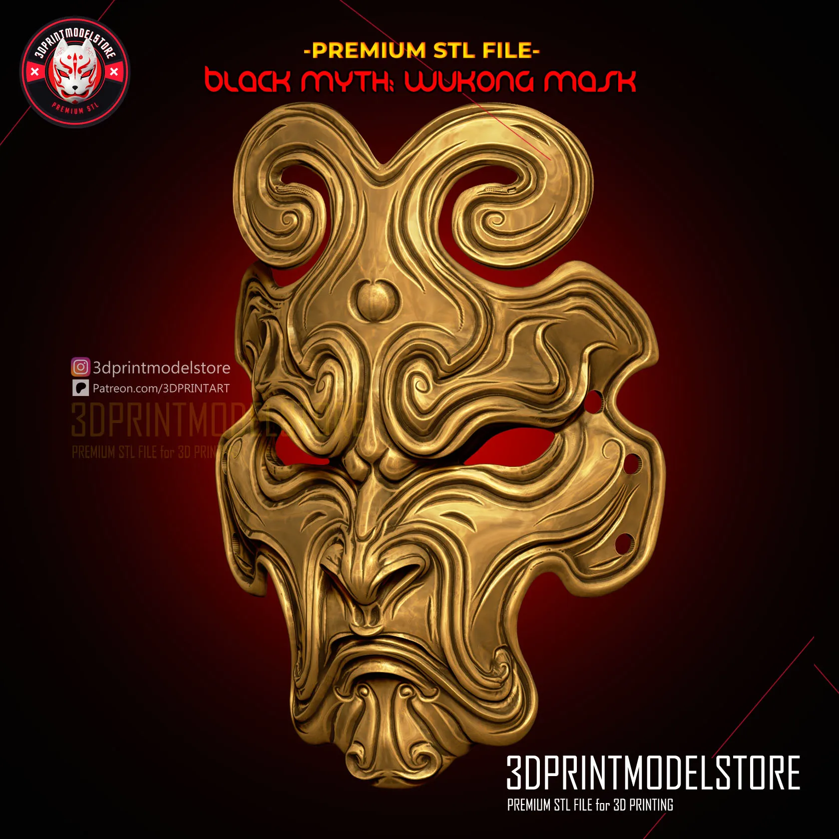 Black Myth Wukong Cosplay Pilgrim Headband Walker Oni Mask