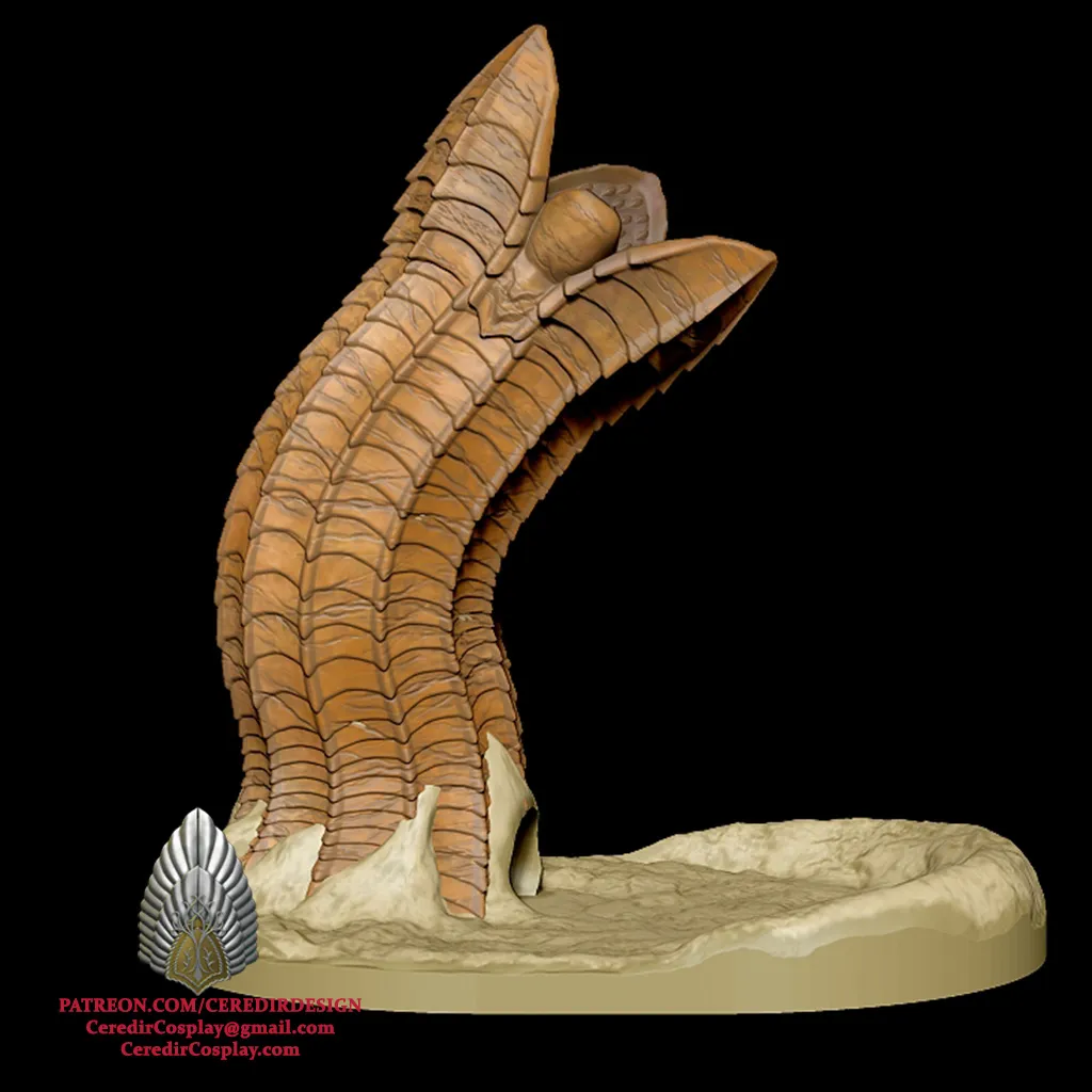Dune Sandworm Dice Tower 3D DIGITAL DOWNLOAD