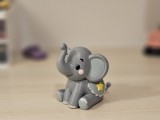 Cute Sitting Elephant Figurine-1