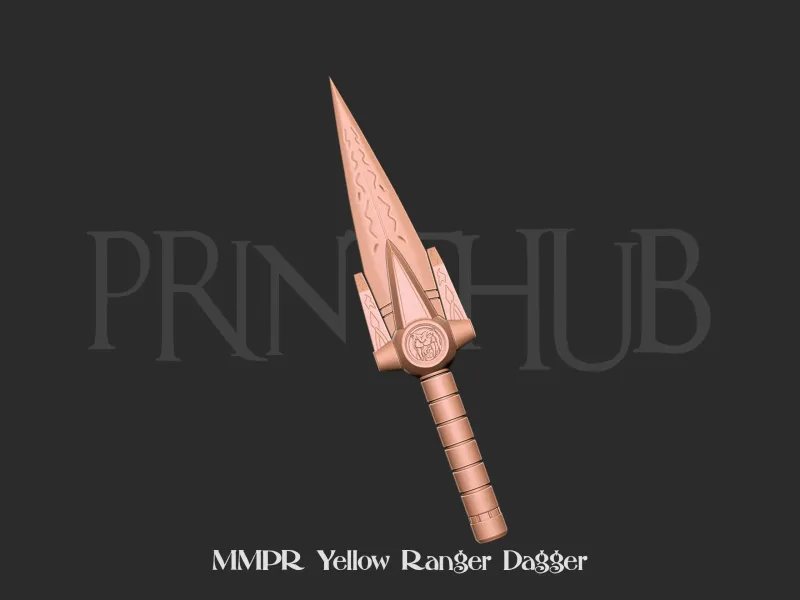 MMPR Yellow Ranger Dagger 3d print model