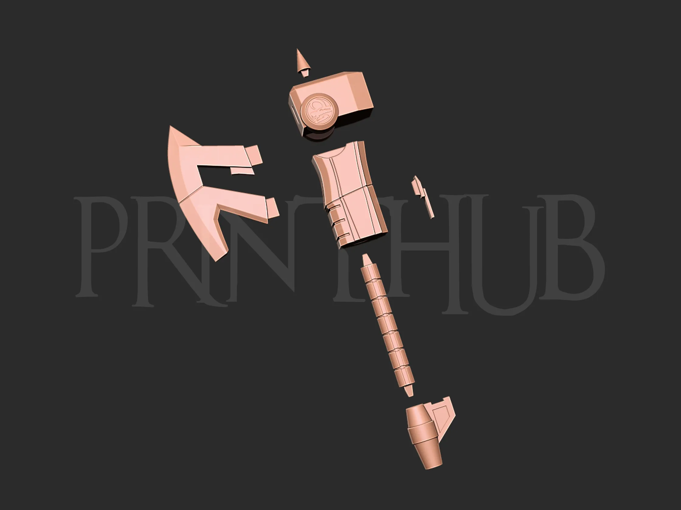 Mmpr Power rangers Black axe 3D print model