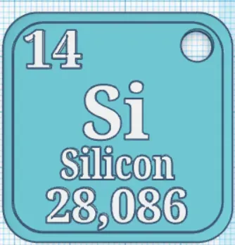 Silicon (Silicium) Keychain