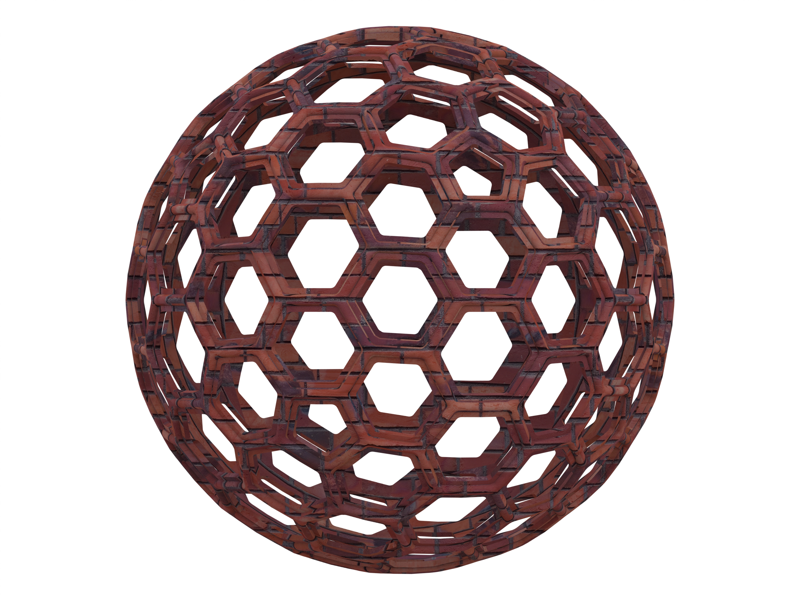 Wireframe Shape Geometric Honeycomb Sphere, 3D models download