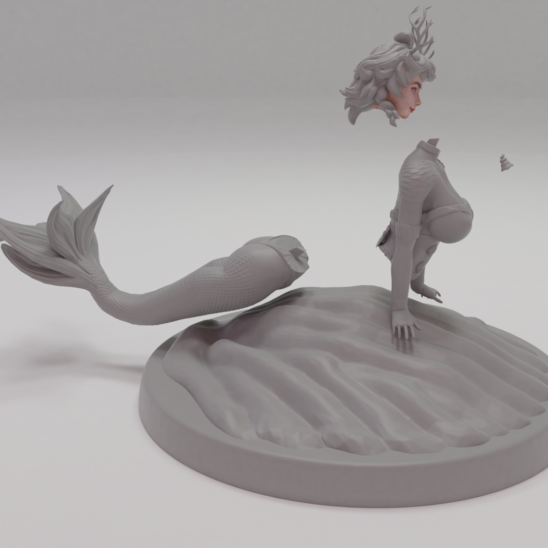 Mermaid Girl on shell